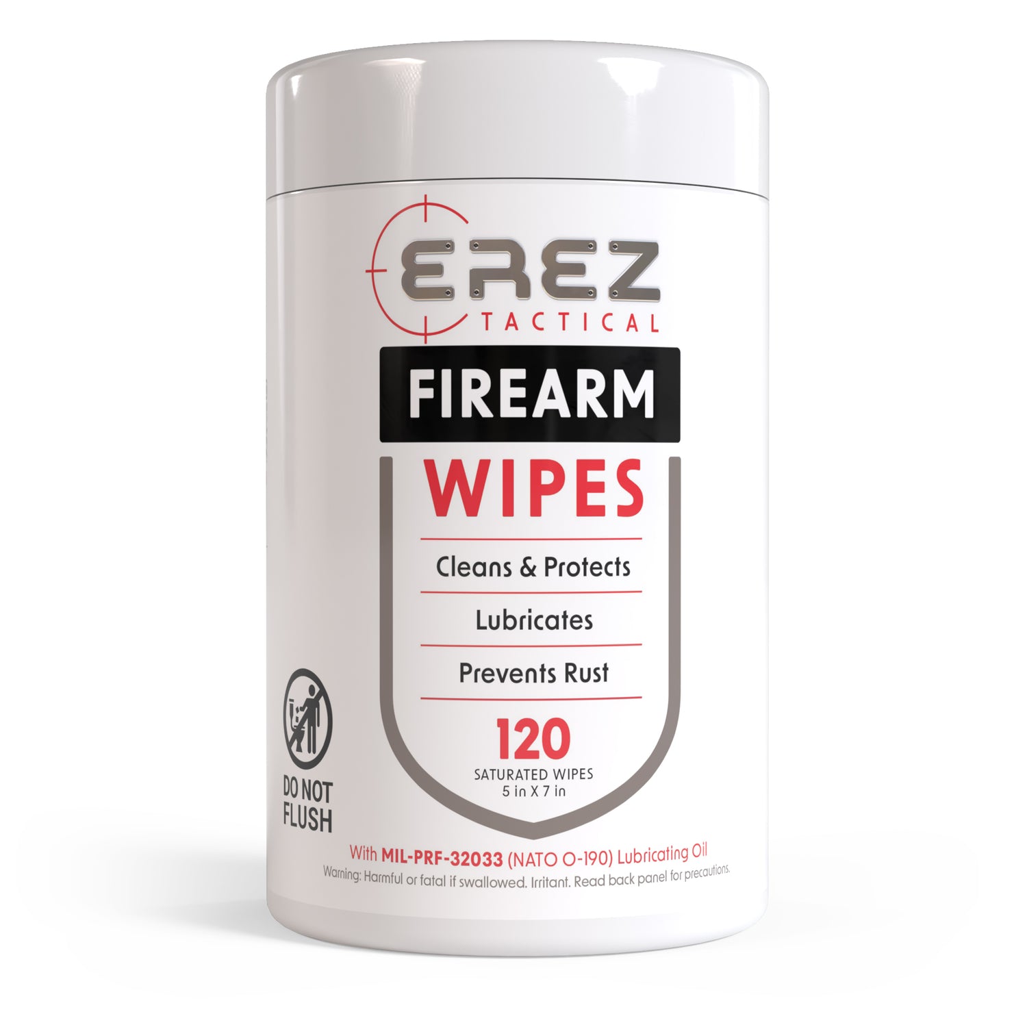 EREZ Tactical® Advanced CLP Wipes For Range & Field - 120 Count