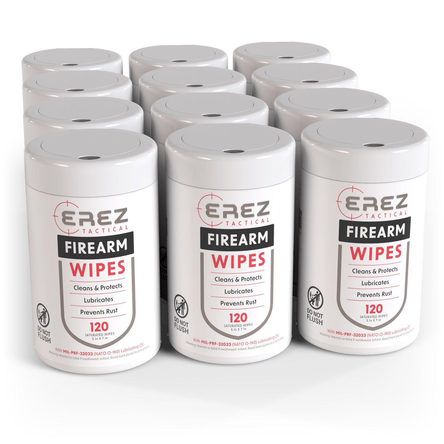 EREZ Tactical® Advanced CLP Wipes For Range & Field - 120 Count