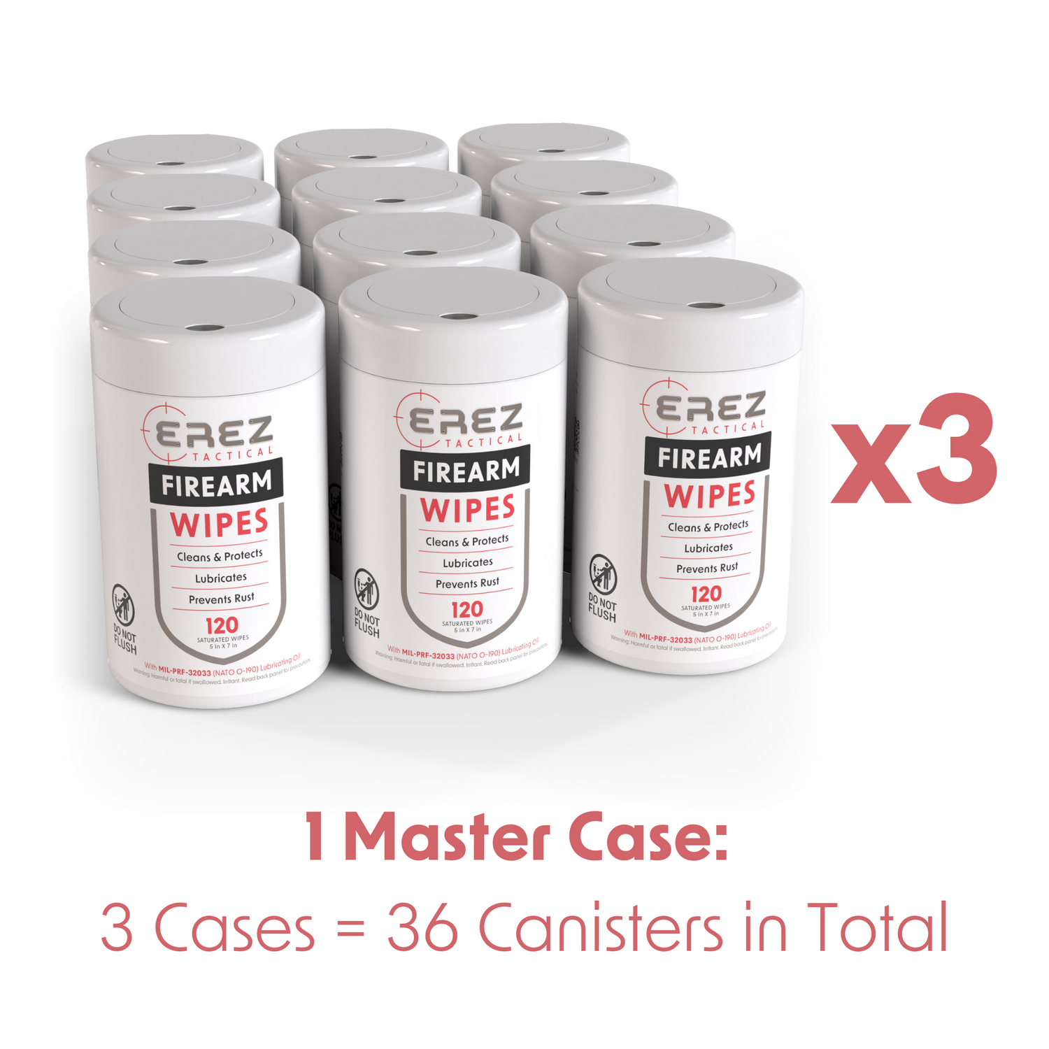 EREZ Tactical® Advanced CLP Wipes For Range & Field - 120 Count